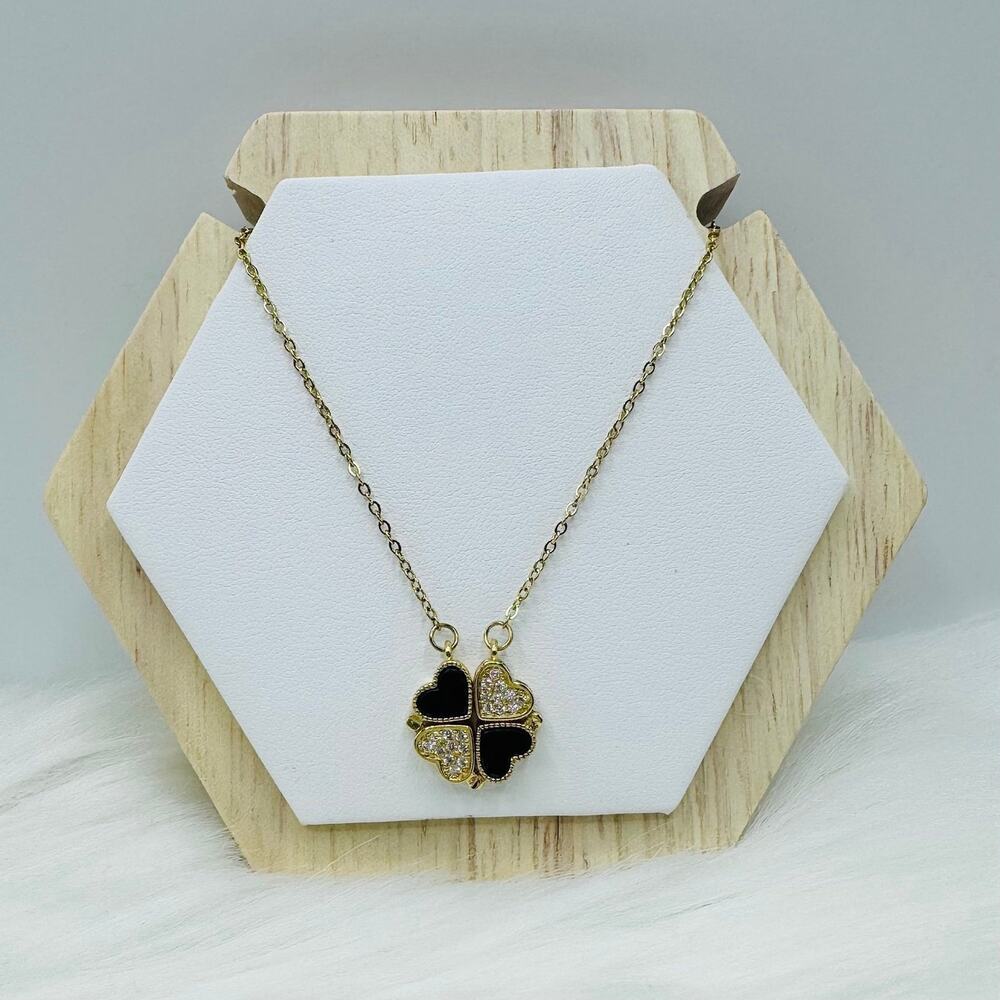 Golden Marie Heart Pendant  Stainless Steel Necklace